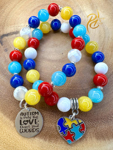 Autism Puzzle Heart awareness set