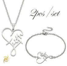 Load image into Gallery viewer, Faith Necklace and Bracelet Set
