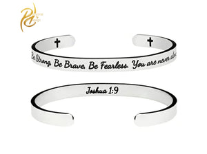 Be Strong Joshua 1:9 Cuff Bracelet